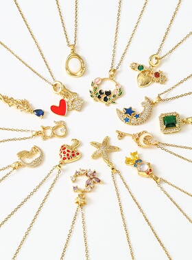 2026新款钛钢锆石项链女高级时尚个性百搭气质微镶铜吊坠饰品锁骨