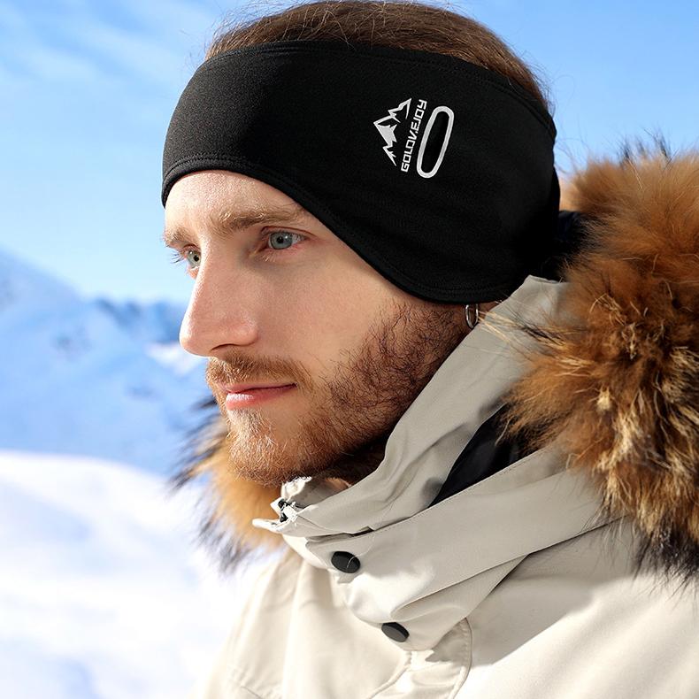 运动骑行冬季户外眼镜孔保暖耳罩发带两用男女加绒防风防寒护耳套