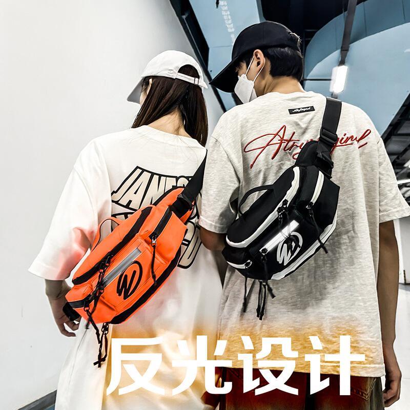 骑行腰包男款机能运动户外胸包机车装备斜挎包女ins潮牌单肩挎包