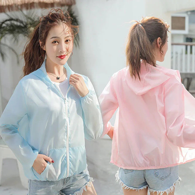 夏季短款户外防晒衣男女通用学生百搭长袖防衣服轻薄款速干外套