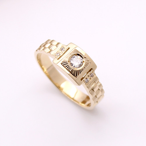 坦克戒K金戒指自用情侣戒情侣