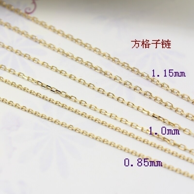 Pure Korea 14K Bare chain Square Fine chain lady Gold Necklace Necklace clavicle Simplicity Versatilein the Jewelry/Diamond/Jade/Gold , K gold jewelry, Choker category - from Buy2taobao.com to provide professional Taobao agent buy service