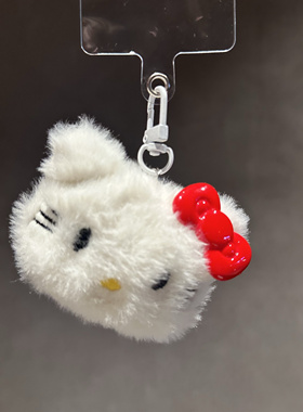 Hello Kitty手机透明片挂件玩偶钥匙扣包包装饰周边少女凯蒂猫萌