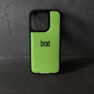 brat大孔二合一黑色水凝壳iPhone17promax华为pura80mate70pro全包边手机硬壳Charli XCX小众手机保护套欧美