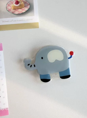 蓝色小象红尾巴粘贴式手机支架可折叠背胶3m懒人支架追剧手持式