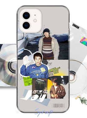 周杰伦Jay原创collage苹果17pro小众个性拼贴全包tpu透明华为p80安卓vivo小米15oppo全包手机软壳保护套创意