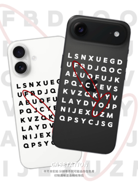 英文字母找单词恶搞原创透明软壳iPhone17pro/华为pura80mate70/vivo小米17红米k80OPPOreno14VIVOX300手机套