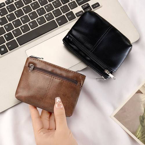 日韩风复古迷你钱包女新款大容量零钱包多功能证件收纳包拉链卡包