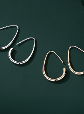 纯银耳钉复古轻奢高级感耳饰欧美嘻哈风小清新个性简雅耳环