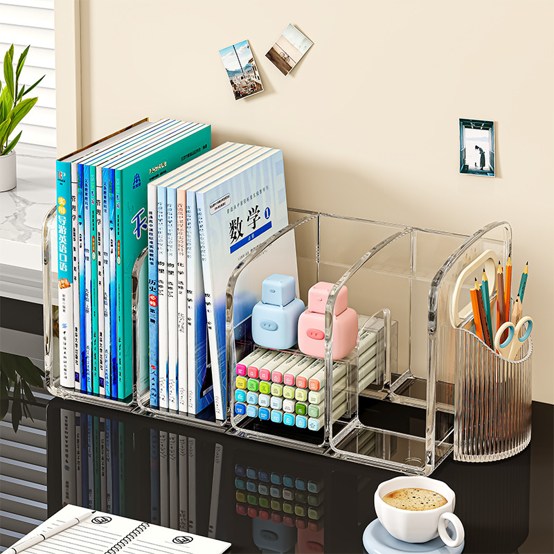 Desktop bookshelf student supplies document storage rack