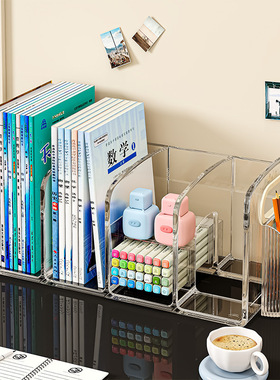 Desktop bookshelf student supplies document storage rack
