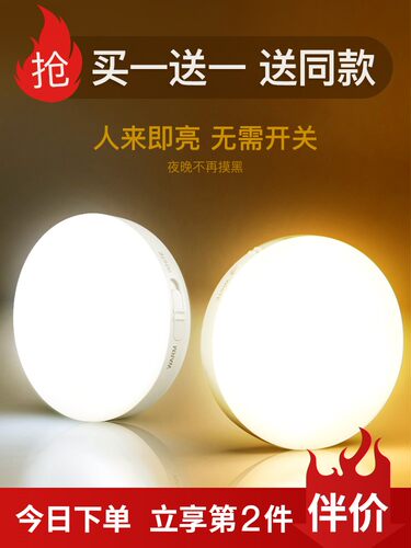 人体感应灯智能led光控充电家用