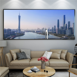 广州塔装饰画珠江新城海报 天河地标壁画海心沙环球金融中心挂画