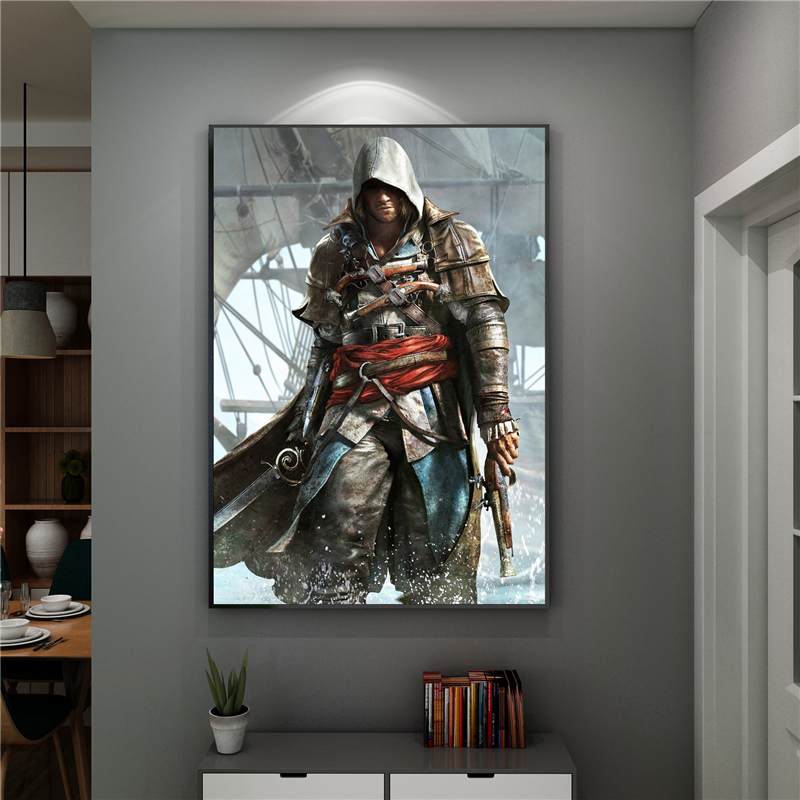 絮之家刺客信条游戏晶瓷挂画