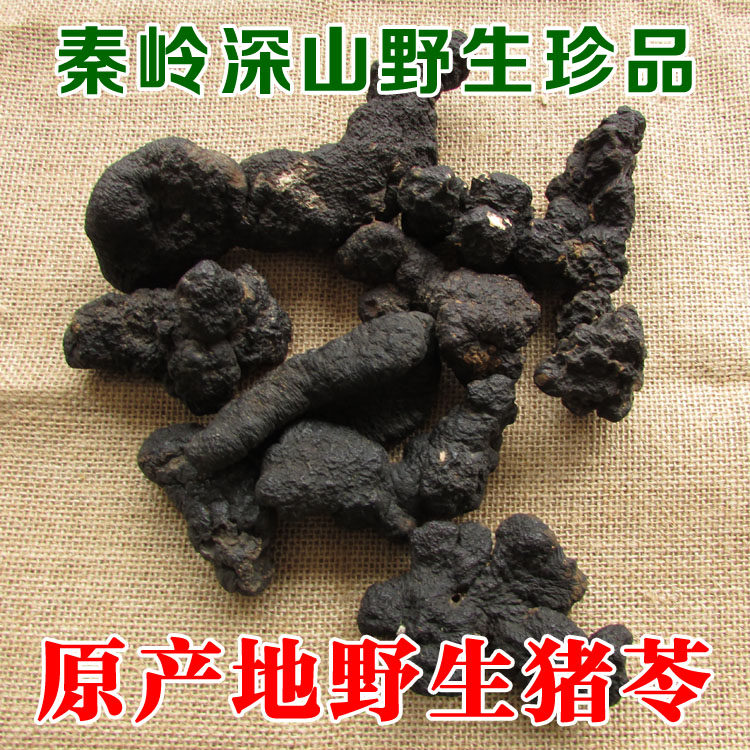 秦岭深山野生猪苓原产地野生朱苓猪茯苓猪屎苓中药材精选品质250g