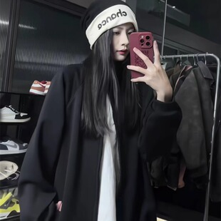 美式 新款 百搭休闲质感超好立领卫衣 P58现货2025春季 XZ413HW666