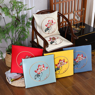 椅垫四季通用高弹海棉茶椅垫可定制中式风格刺绣抱枕红木椅子坐垫