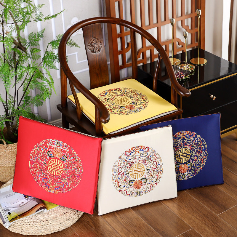红木椅子坐垫家具餐厅太师椅新中式中国风古典实木凳防滑海棉椅垫