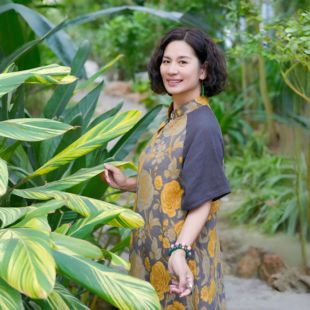 柔软 古金玫瑰双层纱连衣裙宽松睡衣家居服睡裙套装