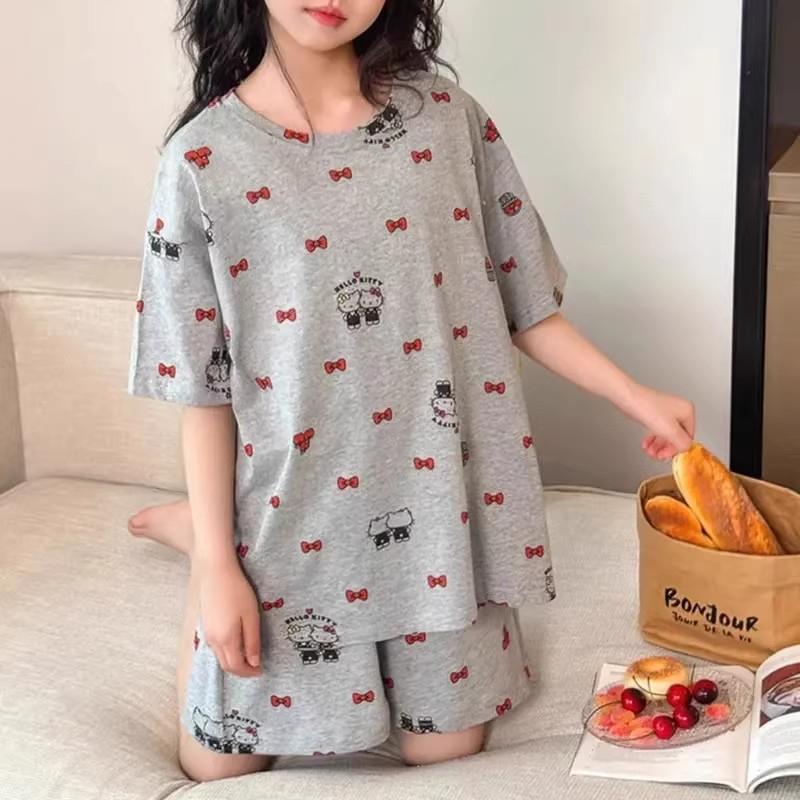 女童睡衣六岁儿童薄款夏季短袖女孩裤七岁五岁十一周岁小孩子高中