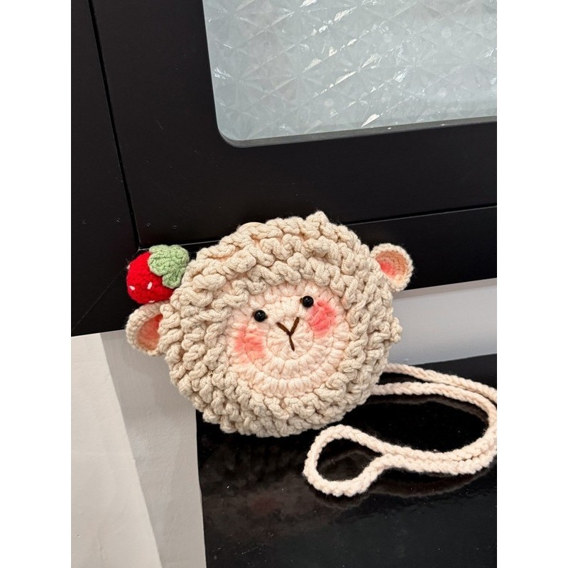 进口稀奇古怪可爱毛线成品女包包卡通小羊小众零钱包单肩挎包,服饰配件/皮带/帽子/围巾,DIY编织材料包,淘宝优惠券,粉丝福利购,淘宝优惠卷