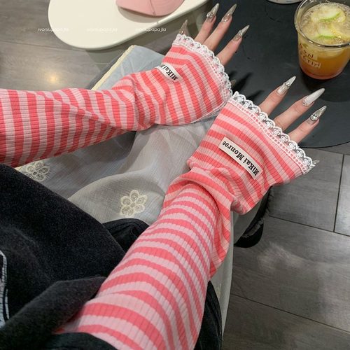 进口机能风朋克防晒休闲宽松堆堆手套个性抽绳机能嘻哈黑色白穿