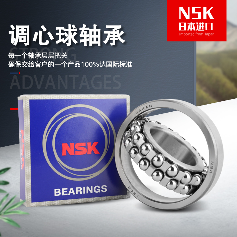 日本进口NSK双排调心球轴承1306 1307 1308 1309 1310 1311 ATN K
