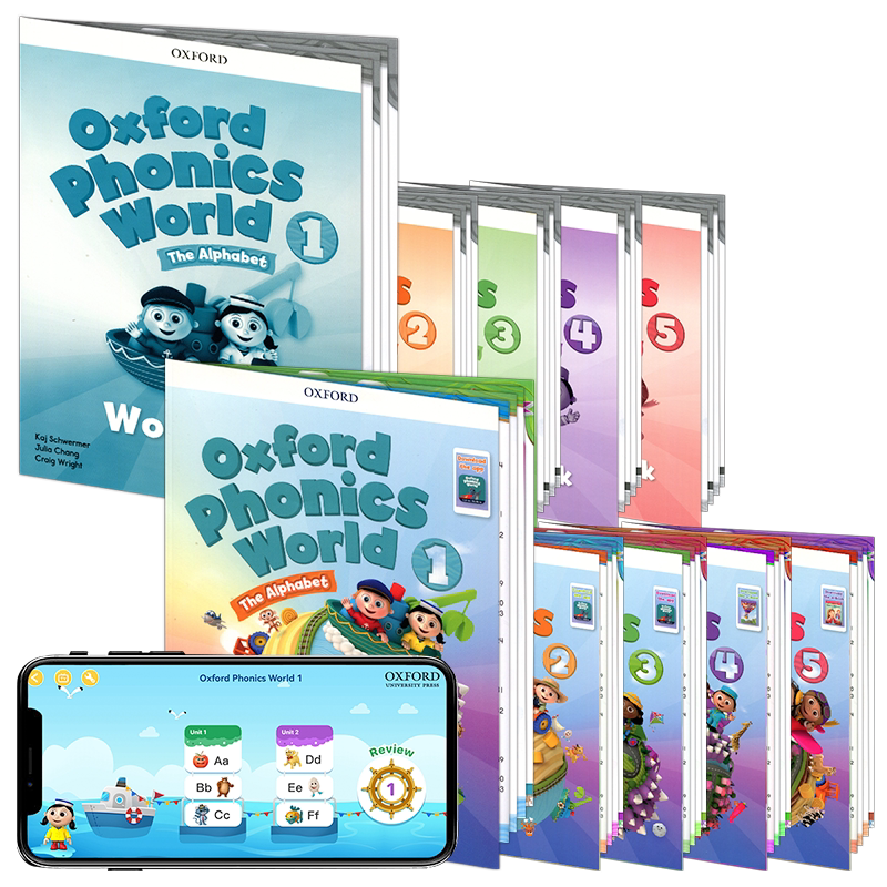 牛津自然拼读教材新版 Oxford Phonics World 1/2/3/4/5级别含AI互动APP幼少儿英语启蒙OPW教材小学英语自然拼读全套phonics教材