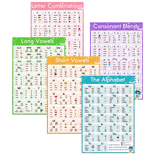 太空人点读版牛津自然拼读教材配套挂图海报 英语自然拼读发音训练点读挂图含小凡博士APP幼少儿英语自然拼读发音启蒙教材教具