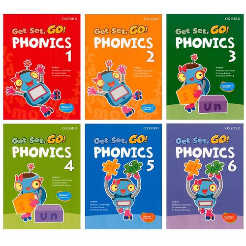 包邮Get Set Go Phonics1-6原版牛津oxford香港幼儿3-6岁英语自然拼读教材幼儿园早教英文书幼儿phonics字母教学音素教学支持点读