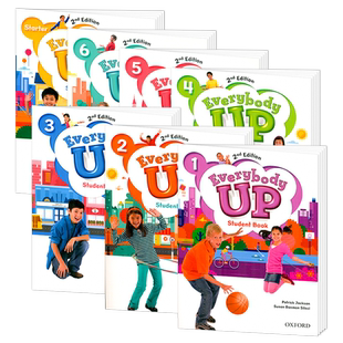 牛津少儿英语Everybody up小学1-6级学生课本+练习册  6-12岁小学生英语学习培训教材 原版进口外语小学英文辅导书籍 游戏歌曲丰富