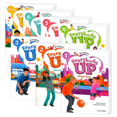 牛津少儿英语Everybody up小学1-6级学生课本+练习册  6-12岁小学生英语学习培训教材 原版进口外语小学英文辅导书籍 游戏歌曲丰富