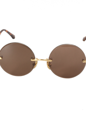 晶工匠圆形复古风切边水晶眼镜