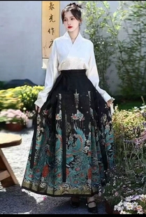 全织金装花马面裙，凤舞九天