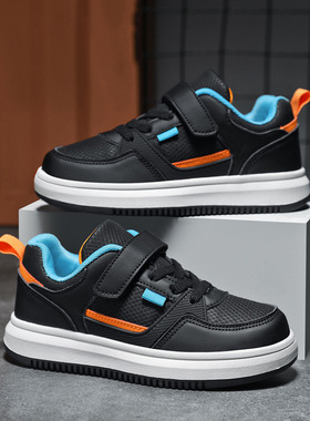 ABC DUSP官方正品儿童运动板鞋男童小白鞋皮面舒适白色休闲鞋板鞋