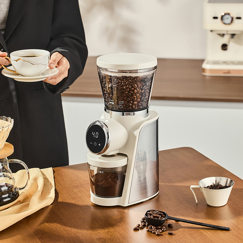 电动磨豆机咖啡豆研磨机咖啡机家用小型手冲意式自动磨粉器商用