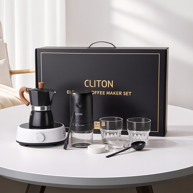 CLITON意式电磨摩卡壶礼盒