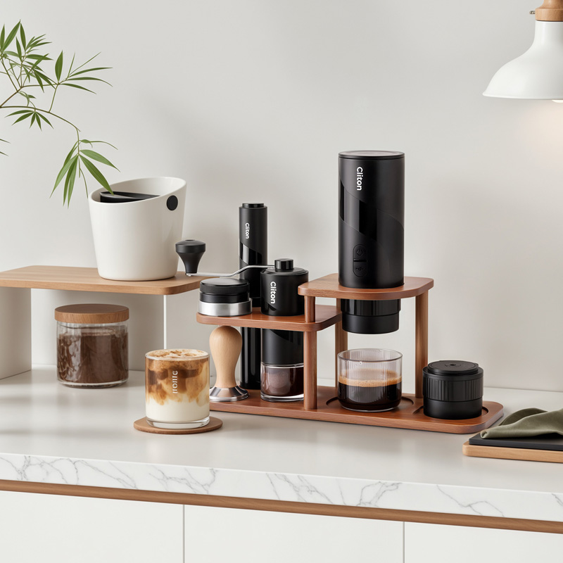 Cliton便携式咖啡机木架套装