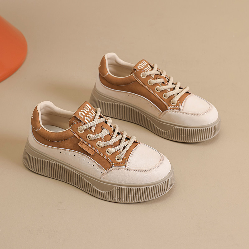 不累脚女鞋子厚底真皮运动休闲板鞋女鞋2025新款冬季百搭软底舒适,女鞋,时尚休闲鞋,淘宝优惠券,粉丝福利购,淘宝优惠卷