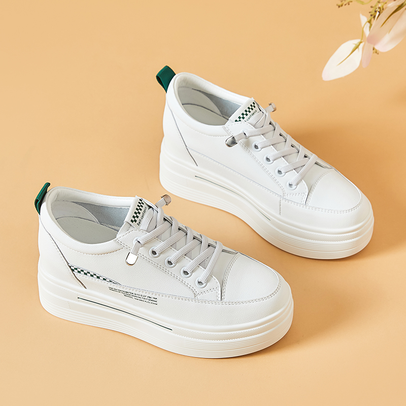 真皮小白鞋女2025新款夏季网面