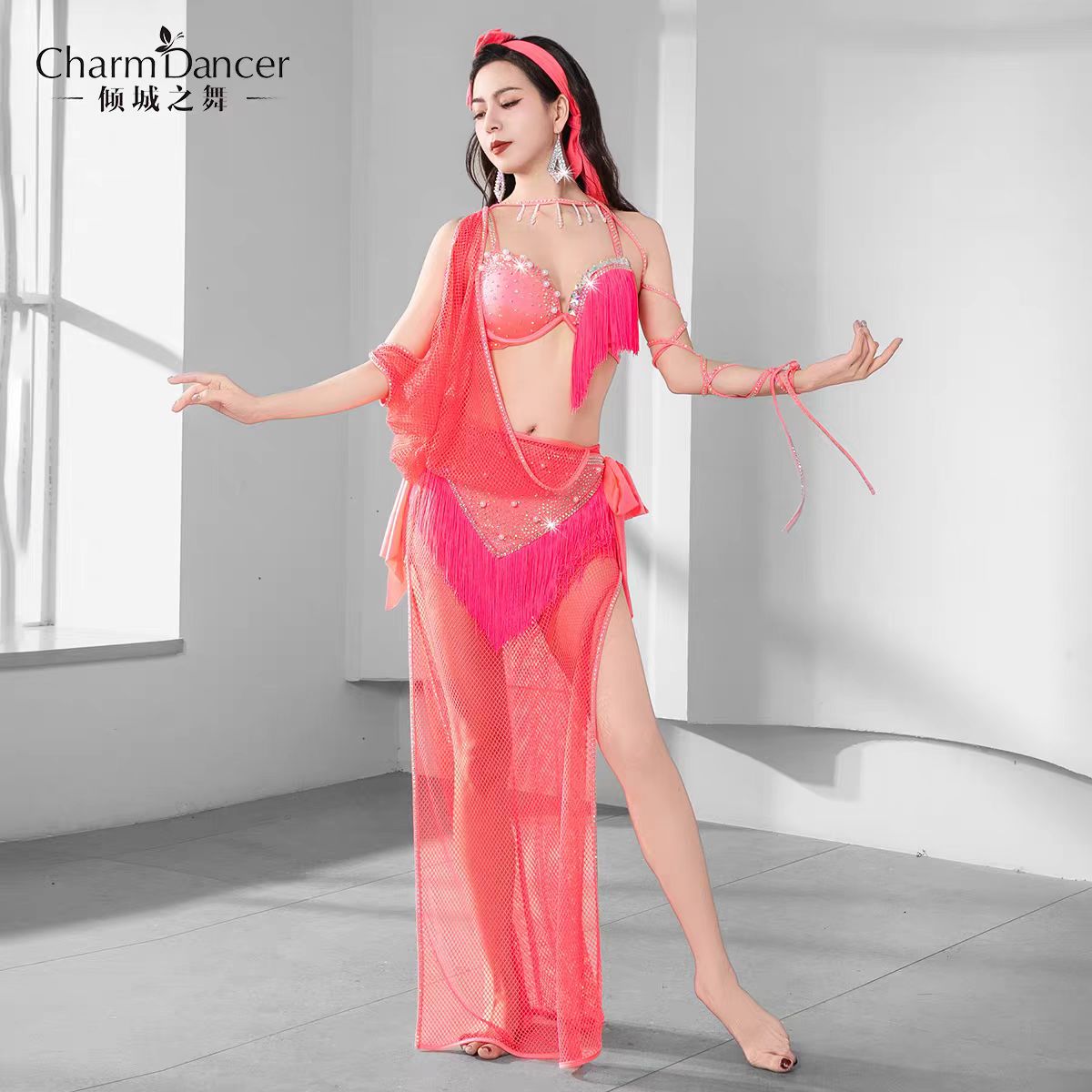 肚皮舞表演出服套装SHAABI袍子