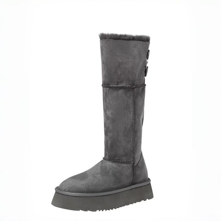 厚底增高雪地靴女韩版2025新款冬季加绒保暖棉鞋小个子两穿长筒靴