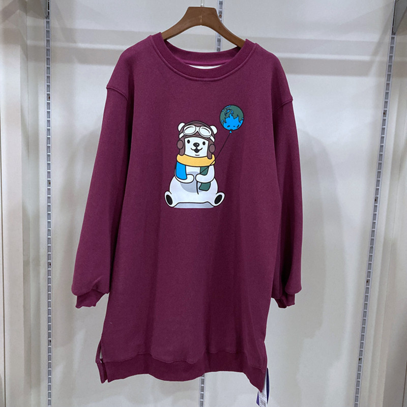 출산 색상 가을 겨울 독일 벨벳 두꺼운 출산 운동복 중간 길이 느슨한 긴 탑 출산 착용 YWS198119