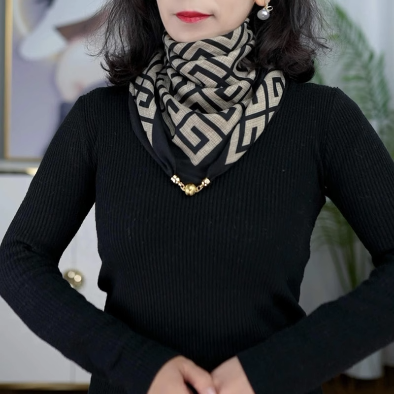 春秋磁吸扣百搭气质女高级感棉麻