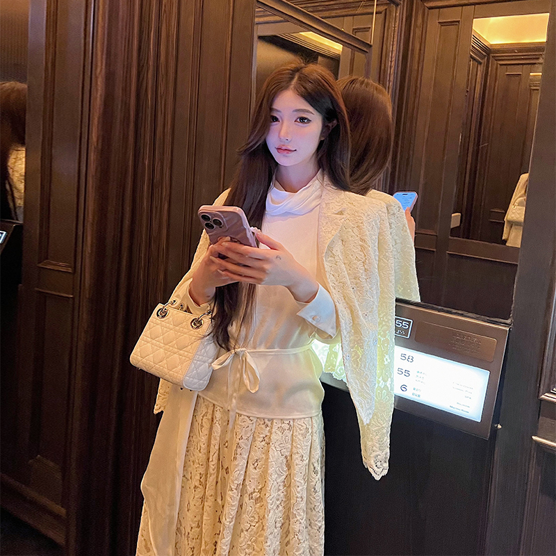 熊熊屋【智感女主】韩里韩气真丝皱纹缎飘带领气质高知衬衫