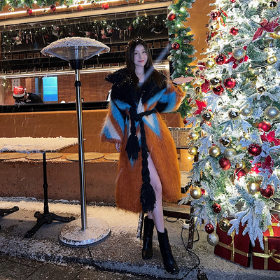 bear长款羊毛大衣羊毛通勤