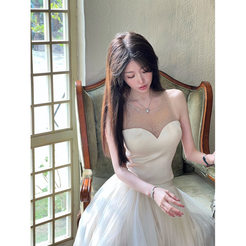 熊熊屋【天鹅挽歌】Du家原创网纱烫钻上衣 梦幻网纱半裙套装