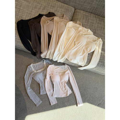熊熊屋【八色打底】裸感呼吸自带胸垫8色修身百搭软糯打底上衣