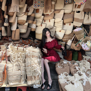 松弛感一字肩荷叶边连衣裙女 s1p大女主风 baar熊熊屋 偷吻玫瑰