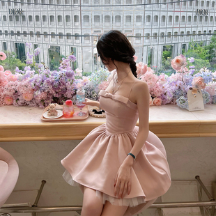 私服9k 蝴蝶结立体收腰蓬蓬大裙摆连衣裙 富养千金 熊熊屋